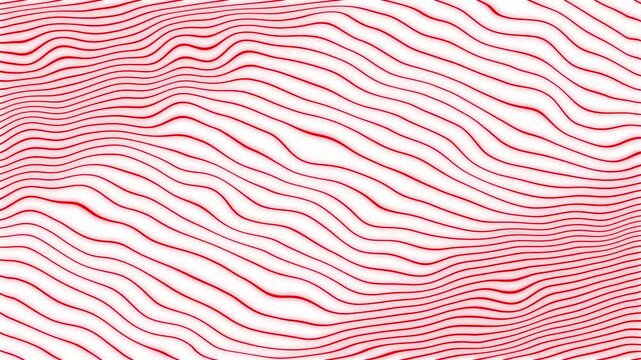 Abstract red wavy lines motion background, fluid geometric pattern animation, minimalist modern for digital presentations