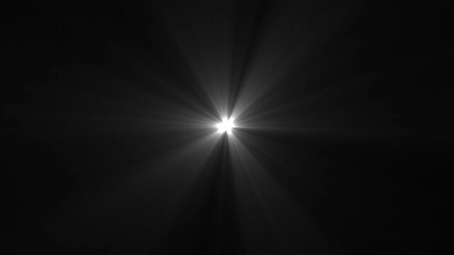 Animation white cc light rays Glitter, shiny, bright, flare footage Isolated white light rays, Shine or sun effect on cc light ray effect on black screen cc light. cc light ray animation. 