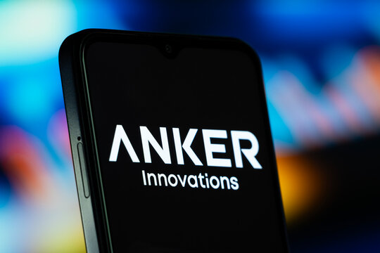 Shenzhen, China- 8 July 2026: ANKER Innovations logo is seen on a smartphone.
