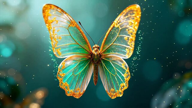Butterfly with glowing wings