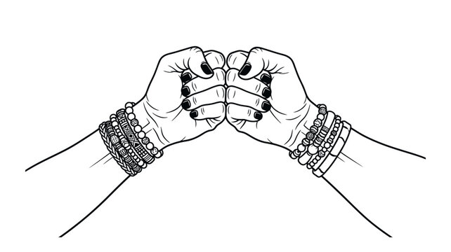 International friendship day concept diverse hands bump fists in unity illustration