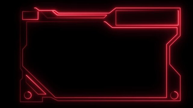Callout hud frame element for digital interface labeling. Structured screen layout designed for data annotation display. Futuristic interface frame built for information highlighting systems.4k