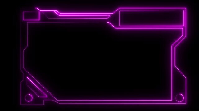Callout hud frame element for digital interface labeling. Structured screen layout designed for data annotation display. Futuristic interface frame built for information highlighting systems.4k