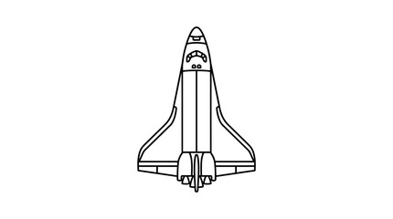Space Shuttle Outline Vector Illustration © Matahari