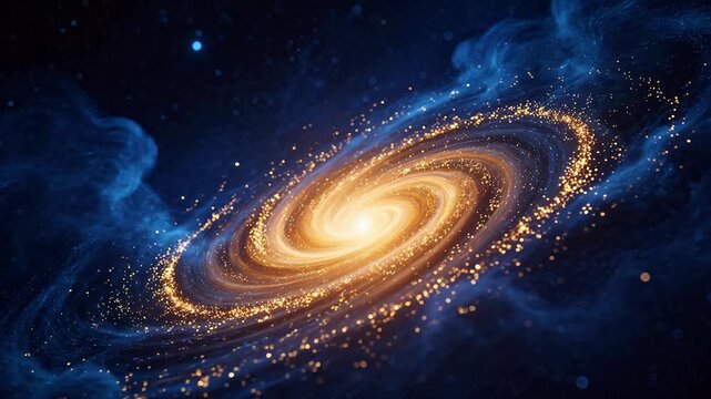 Spiral galaxy in space