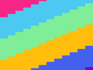 Fototapeta premium Vibrant Step Pattern Bold Graphic Design