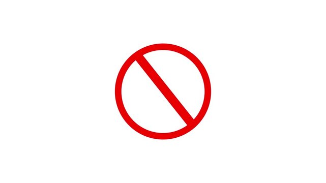 No parking sign progression from empty circle to prohibition symbol with letter p video prohibited ban red slash restriction traffic