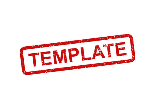 Red template stamp with text placeholder illustration