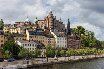 Stockholm Soedermalm District Architecture and Summer Sunset Skyline, Sweden © Reelistic