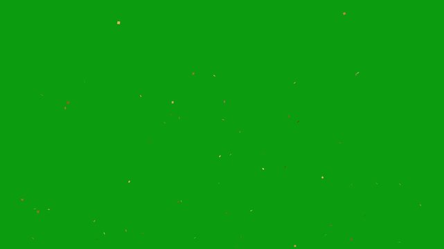 Confetti Particles failing celebration Party burst effect. 4k video, Colorful confetti celebration falling, 3D lighting confetti explosion. gold slowly falling.