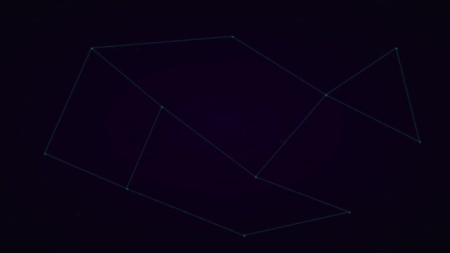 High Tech Deep Space Cyan Voronoi Network