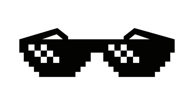 Pixelated sunglasses with checkered lenses a digital style silhouette eyewear shades glasses vision optic pixel digital