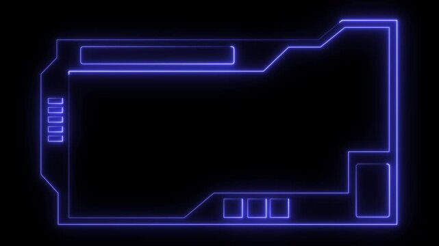 Hud interface frames designed for spatial data visualization screens. Grid aligned panels created for navigation and coordinate mapping displays. Technical screen layouts.4k animation video