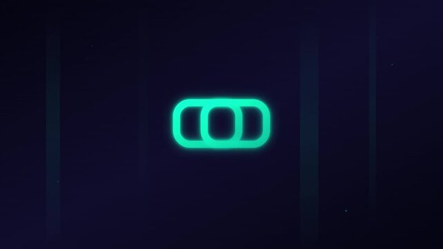 hyperlink chain icon with interlocking motion and glow