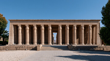 Obraz premium Ancient museum and temple at Luxor Egypt, archaeological heritage and tourism concept, with copy space