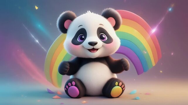 panda bear with a ball