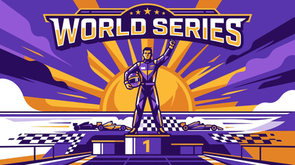 Obraz premium Victory Celebrate The World Series Champion On The Podium