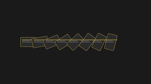 Animated credit card payment process motion with digital transaction line animation 4k finance banking