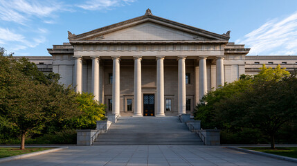Obraz premium Smithsonian National Museum of Natural History exterior, American cultural heritage landmark concept, with copy space