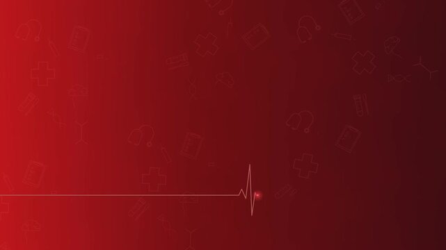 Healthcare Ecosystem with Copy Space - Animated Illustration as MP4 File
