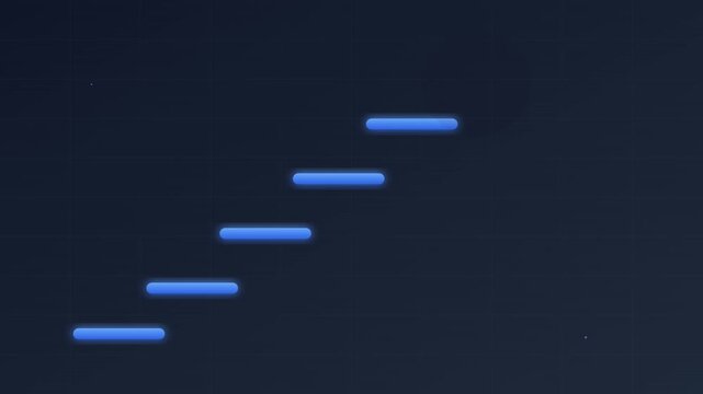 Infographic Step Ladder Growth Progress Vector Animation