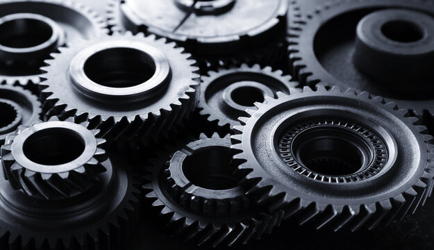 Assorted steel cogs