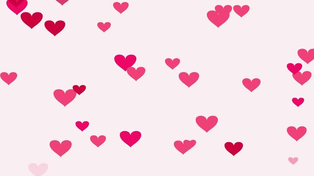 Floating pink and red hearts 4k background, animation for romantic, love, valentine&rsquo;s day, and wedding celebration projects