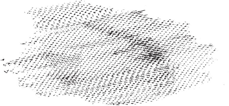 Monochrome texture composed of irregular graphic elements. Distressed uneven grunge background. Abstract vector illustration. Overlay for interesting effect and depth. Isolated on white background.