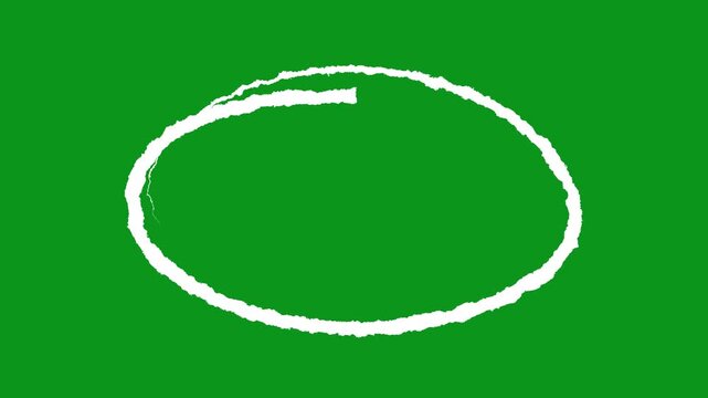 Hand drawn of abstract circle looping animation. Alpha channel, animated brush doodle circle handwriting highlight mark stroke ellipse marker pen round signs scribble line frame vignetting shape hand