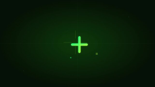 lime plus icon with expanding additive growth shapes