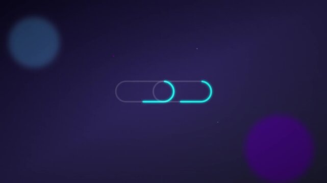 link chain connection icon with blue interlocking path lines