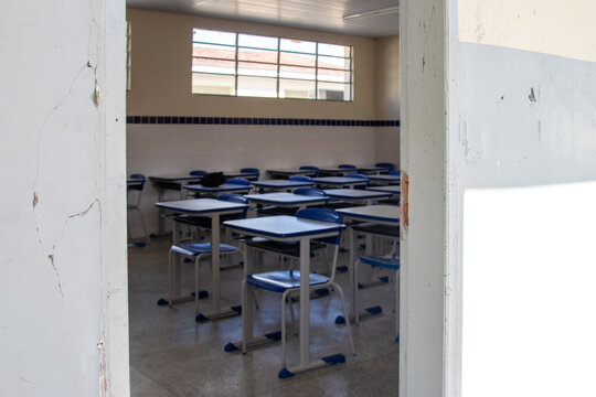 Open Classroom Door in a Public School