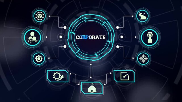 Corporate communication network infrastructure demonstrating global connectivity and commercial branding data parameters