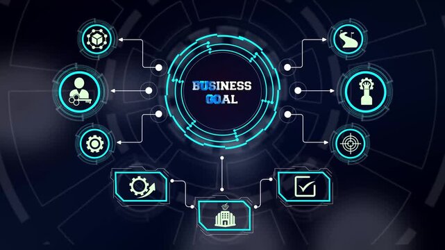 Modern business goal dashboard monitoring primary target fulfillment and strategic financial success quotas