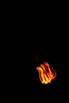 Abstract Vertical Trail of Fire