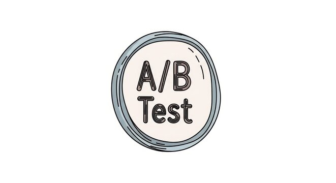 AB test concept icon design.