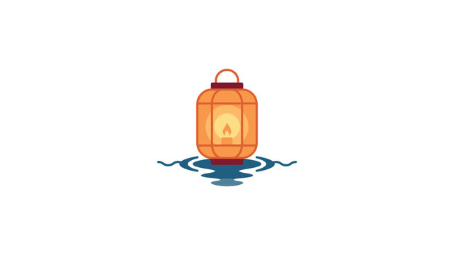 Traditional Chinese Lantern Floating Water.