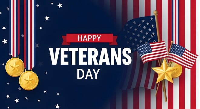 Happy veterans day celebrating american heroes with patriotic spirit