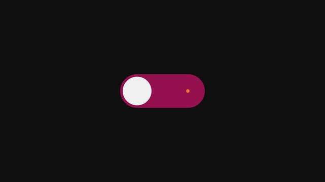 Minimalist toggle switch animation with loading spinner for ui and web interface development 4k