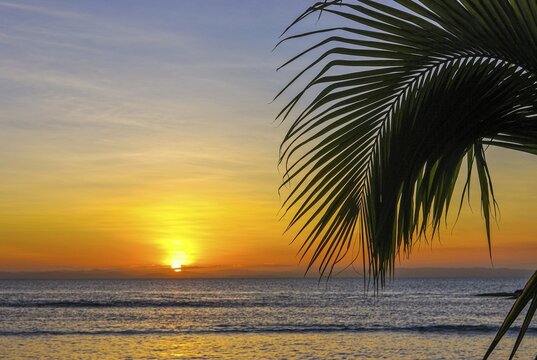 Sunset on the Coastline of the Island Ile Sainte Marie, Madagascar, Indian Ocean