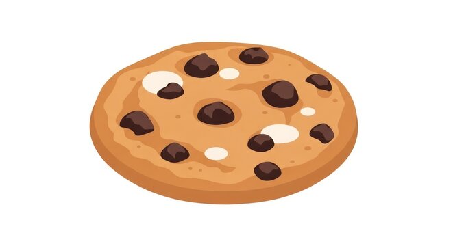 Chocolate chip cookie illustration.