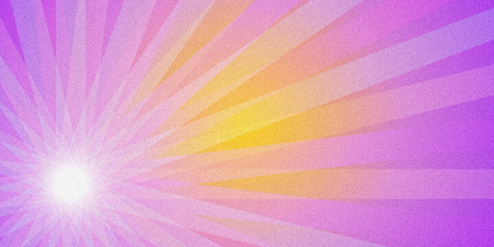 Abstract sunburst background with vibrant pink and yellow light rays