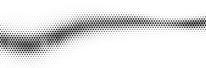 Abstract hexagonal halftone wave pattern with honeycomb texture background design © gd-house