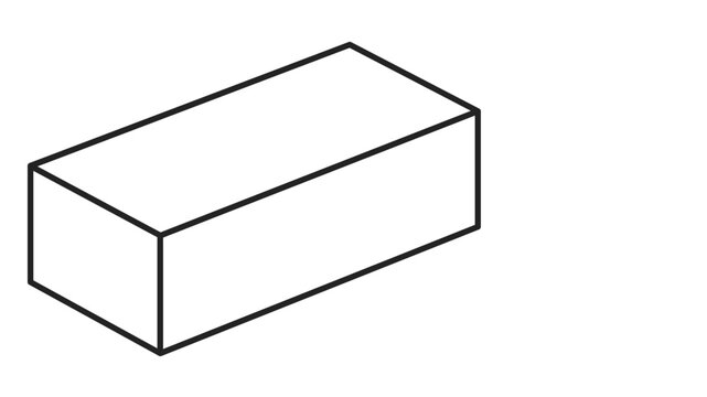 Clean flat vector line icon showing a compact eraser, suited for writing apps, school planners, art lessons, and simple edit controls.