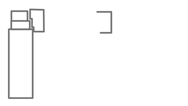 Minimal clean flat vector line icon featuring a glue stick, suited for craft tutorials, classroom materials, stationery shops, and office tools.