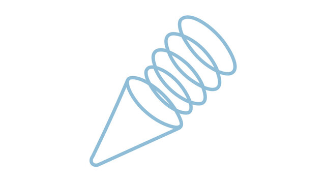 A clean flat vector line icon of a celebration party horn, ready for birthday apps, festival posters, greeting designs, and cheerful event layouts.