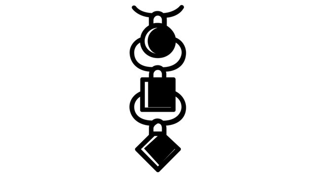 Clean flat vector line icon of a string light garland, useful for cafe menus, festive social posts, wedding stationery, and patio decor plans.