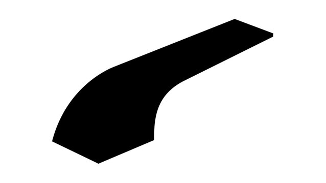 Minimal clean flat vector line icon showing a diving board, suited to swimming lesson schedules, pool maps, sports programs, or safety notices.