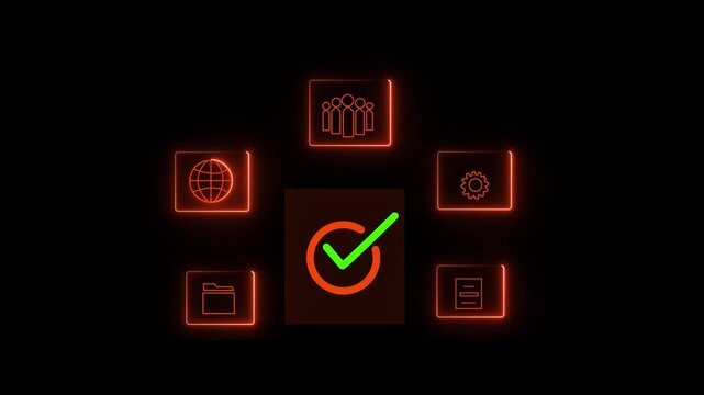Businessmen point to tick correct sign mark in checkbox for approve quality document and project control. Excellence in document correction, ensuring quality and ISO certification for top Service
