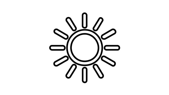 Clean flat vector line icon of an idea spark, perfect for innovation themes, creative brainstorming, startup concepts, and inspiration interfaces.